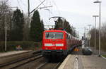 Ein Nachschuss von der 111 114 DB schiebt den RE4 aus Aachen-Hbf nach Dortmund-Hbf und kommt aus Richtung