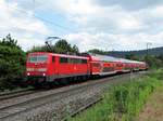 DB Regio 111 206-9 mit einen RE nach Frankfurt auf der Spessartrampe am 25.05.17.