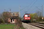 111 166 mit RE 454 vor Oberschleiheim (11.04.2007)