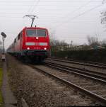 Eine 111 160-8 ist vom Hbf Hagen nach Wetter unterwegs.