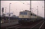 111101 fährt am 10.3.1993 mit dem D 2531 nach Münster in Andernach ein.