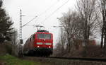 111 012 DB kommt mit dem RE4 aus Dortmund-Hbf nach Aachen-Hbf und kommt aus Richtung Rheydt,Wickrath,Beckrath,Herrath,Erkelenz,Baal,Hückelhoven-Baal,Brachelen,,Lindern,Süggerath,Geilenkirchen,Frelenberg,Zweibrüggen,Übach-Palenberg,Finkenrath,Hofstadt und kommt durch Herzogenrath,Worm in Richtung Herzogenrath,Kohlscheid,Richterich,Laurensberg,Aachen-West,Aachen-Schanz,Aachen-Hbf. Aufgenommen von der Grenzstraße in Herzogenrath,Worm. 
Bei Regenwolken am Nachmittag vom 28.2.2019.