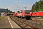 Nachschuss auf 111 165-7 von DB Regio Baden-Württemberg als verspäteter RE 4226 von Lindau Hbf nach Stuttgart Hbf, der den Bahnhof Geislingen(Steige) auf der Bahnstrecke Stuttgart–Ulm