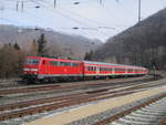 Am 4.3.2018 konnte ich die 111 110 mit einem Nahrverkehrszug in Geislingen an der Steige Fotografieren 