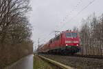 111 191 im Ersatzverkehr auf der Linie RE 11 in Unna-Mühlhausen (23.01.2022)