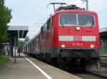 Die Br.111 162-4 fuhr im Jahr 2007 mit einem RegionalExpress RE von Nrnberg Hbf nach Stuttgart Hbf ber Ansbach, Crailsheim, Schwbisch-Hall-Hessental, Backnang.