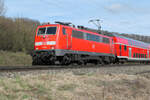 Bei einem Spaziergang von Treuchtlingen nach Pappenheim konnte ich die 111 100 der DB Regio fotografisch festhalten.