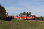 111 201 aus Ingolstadt kommend am 6. April 2024 bei Fahlenbach.