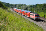 BR 111 197 in Schweinchen Rosa und zur Zeit wohl in M�nchen stationiert, zieht einen Regio nach Treuchtlingen am 16 Juni 2026.