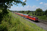111 076 mit einem Regio am 24.06.26 bei Asbach.