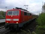 BR 111 115-2 mit RE 3 Dsseldorf-Hamm(Westf)ber Gelsenkirchen,
Wanne Eickel wurde heute ber die Nokia Bahn , Bochum Hbf.
nach Dortmund Hbf. umgeleitet.(02.05.2008)
 