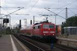 111 196-2 + 111 096-4 mit einem RE nach Fulda in Frankfurt Sd am 16.07.2008