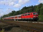 111 127-7 mit Fussball-Sonderzug nach Dortmund.(23.08.2008)