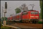 111 160 mit dem RE10435 nach Dortmund am Esig Geilenkirchen, leider fuhr dieser Zug nichtmehr mit dem RE1 Park von vorher 20.4.2009