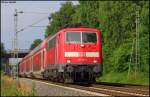 111 111-1 mit dem RE10426 nach Aachen (+5) am Km 26.0 14.6.2009