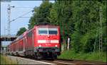111 149 mit dem RE10424 nach Aachen am Km 26.0 23.6.2009