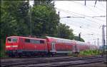 Aus dem Archiv: 111 159 mit dem RE10425 nach Dortmund Hbf bei der Einfahrt in Aachen West 21.6.2009