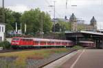 111 117 mit dem RE 13 in Wuppertal Steinbeck am 07.06.209