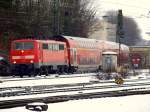 111 111 verlt am 02.02.2010 mit dem RE4 den Aachener Westbahnhof