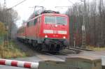 Am 30.11.2008 zog 111 117 den Maas - Wupper - Express.