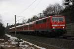 111 134 auch im RE Einsatz zwischen Hannover und Wolfsburg am 28.02.2010