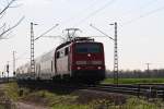 111 105 mit einer RB von Heidelberg Hbf nach Frankfurt(Main)Hbf.Am 09.04.10 in Grosachsen-Heddesheim.