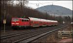 111 106 (9180 6111 106-1 D-DB) hat den RE 4614, Nrnberg Hbf - Schweinfurt Hbf - Frankfurt(Main)Hbf, am Haken. (Laufach am 14.03.2010)