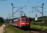 111 064-2 mit der RB 31115 (Offenburg-Basel Bad Bf) bei Denzlingen 8.7.10