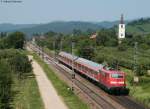 RB 31096 (Neuenburg(Baden)-Offenburg) mit Schublok 111 062-6 bei Denzlingen 14.7.10