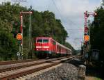 111 077-4 mit dem RE 19044 (Ansbach-Stuttgart Hbf) bei Goldshfe 9.8.10