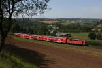 Unbekannte 111 mit RE am 19.08.2009 bei Dollnstein im Altmhltal.