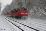 111 129 schiebt Dostowagen nach Dortmund am 30.11.10