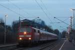 RE 10462 nach Aachen mit 111 120 in Geilenkirchen am 09.02.11