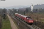 RE 26512 (Basel Bad Bf-Offenburg) mit Schublok 111 061-8 bei Denzlingen 19.2.11