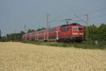 RE 10426 mit 111 116 fuhr am 05.07.11 durch Erkelenz.