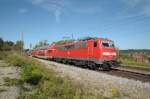 111 031 am 11.10.11 mit der RE nach Salzburg in Aling
