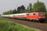 Dieses Mal rennt die 111 119 wie in alten Zeiten mit dem IC 2417 von Flensburg nach Kln durch Angermund am 01.05.2012