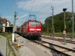 111 069 mit dem Murgtler Radelexpress am 16.6.12 in Freudenstadt Hbf