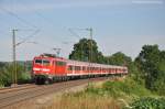 111 019 mit RE am 08.07.2012 bei Weiching