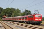 111 027-9 am 21.8.12 mit einem RE in Alin (Obb.).
