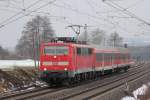 111 201-0 DB bei Staffelstein am 28.02.2013.