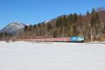 111 017-0 mit der RB RB 5413 (Mnchen Hbf - Innsbruck Hbf) in Klais am 03.03.13