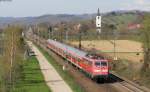 111 062-6 mit der RB 26575 (Offenburg-Basel Bad Bf) bei Denzlingen 17.4.13