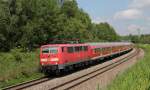 111 204-4 mit dem RE 79017 (Mnchen Hbf-Salzburg Hbf) bei Gutmart 18.5.13