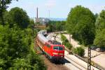 111 035 mit RE nach Salzburg bei Rosenheim/Landl - 01/07/2013