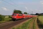 111 019 mit RE 4260 am 06.07.2013 bei Dettenhofen.