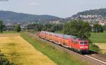 111 191-3 und 111 095-6 mit dem RE 4969 (Frankfurt(Main)Hbf-Mannheim Hbf) bei Heddesheim 8.7.13