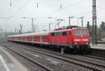 111 114 mit einem N-Wagen Leerpark auf dem rtg BW Deutzerfeld, Kln Messe/Deutz am 08.09.2013