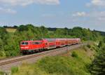 111 186 mit einem RE nach Nrnberg am 08.07.2013 bei Laaber.