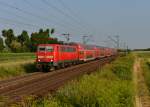 111 217 mit einem RE nach Nrnberg am 14.07.2013 bei Plattling.